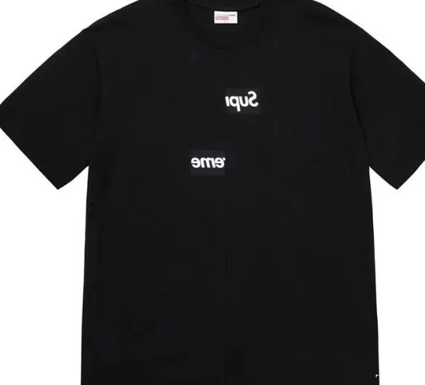 S-XL disassembly short T-shirt and misaligned sleeved 18FW and white black splicing 0705